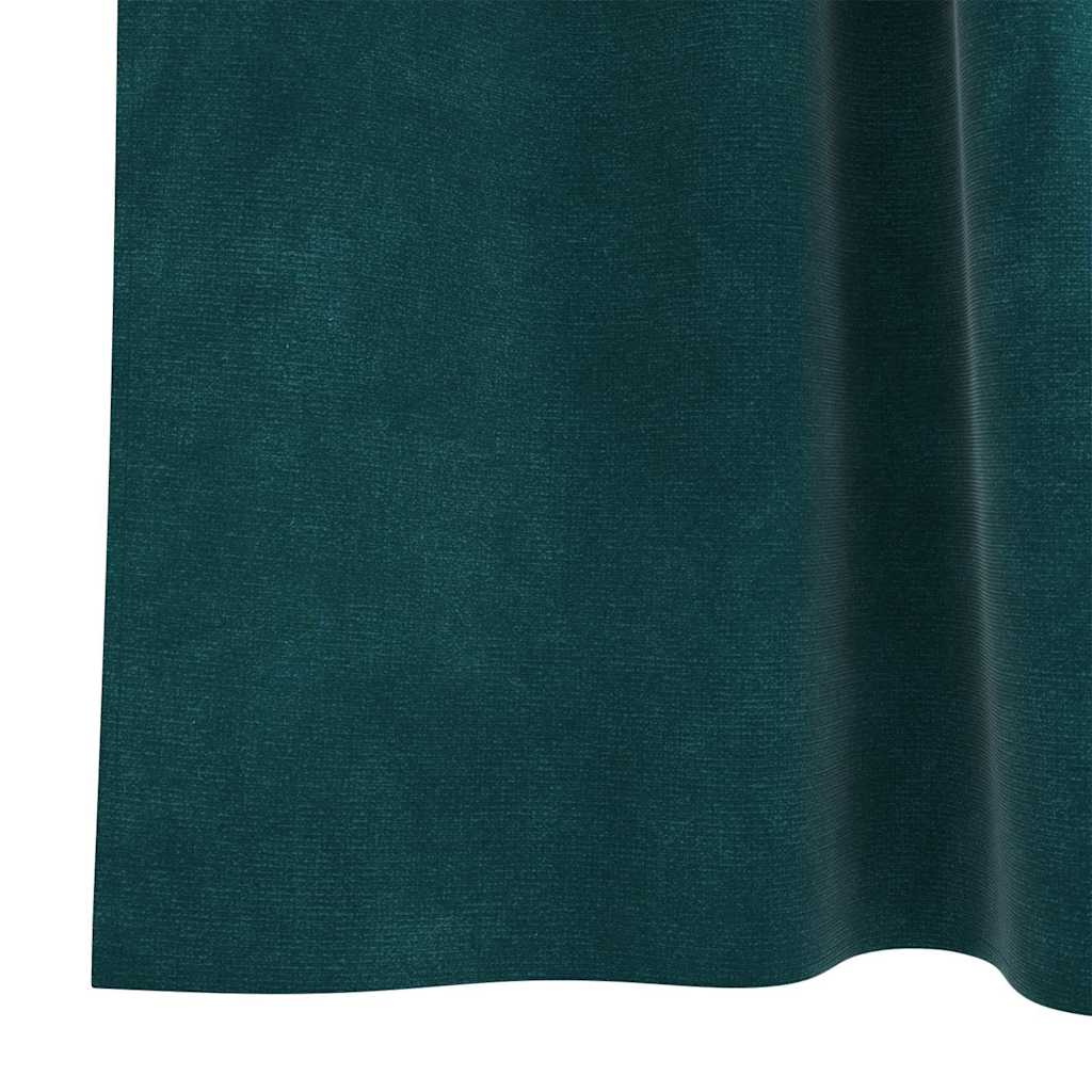 Tende oscuranti 2 pcs Verde Scuro 140 x 140 cm Velluto | homemem39