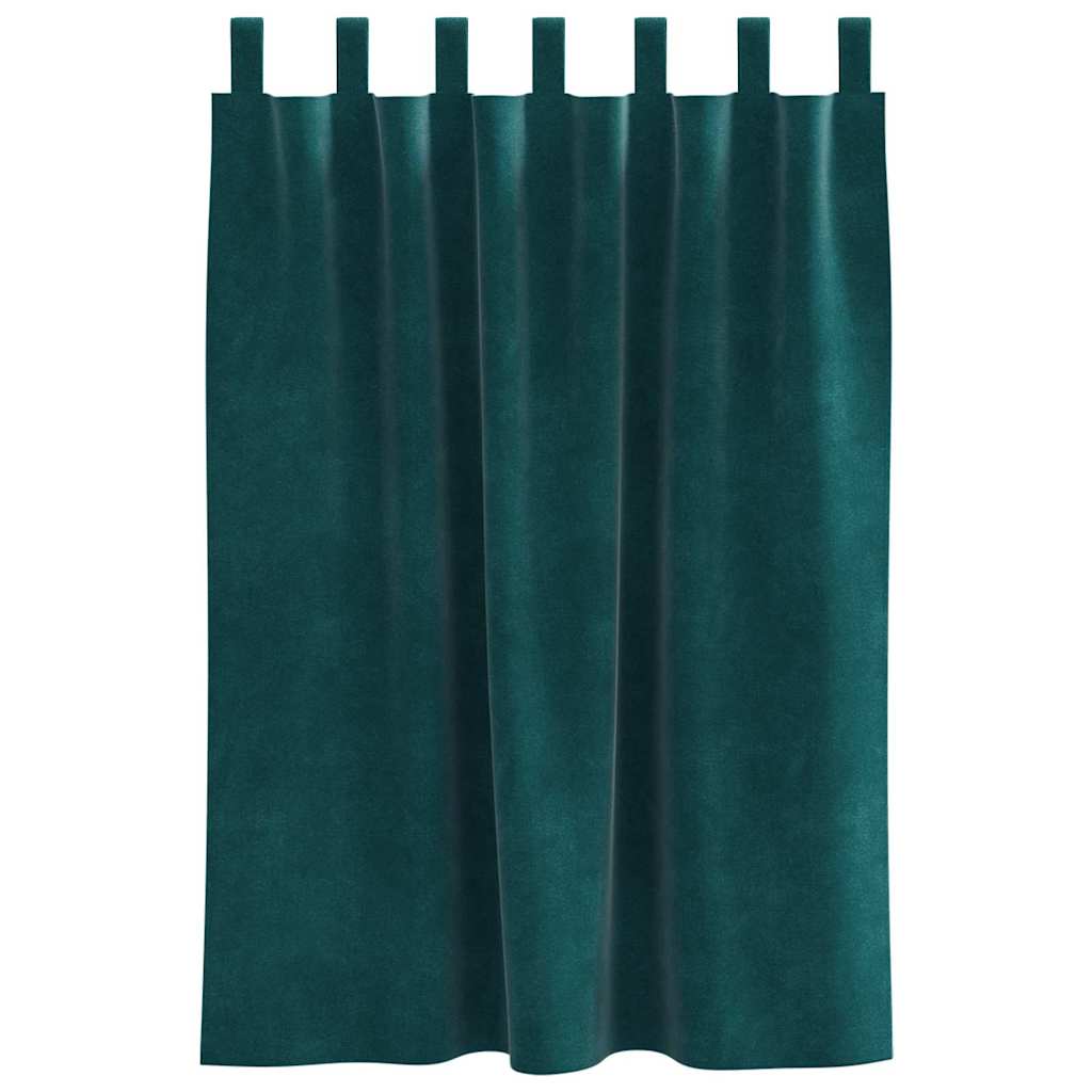 Tende oscuranti 2 pcs Verde Scuro 140 x 140 cm Velluto | homemem39