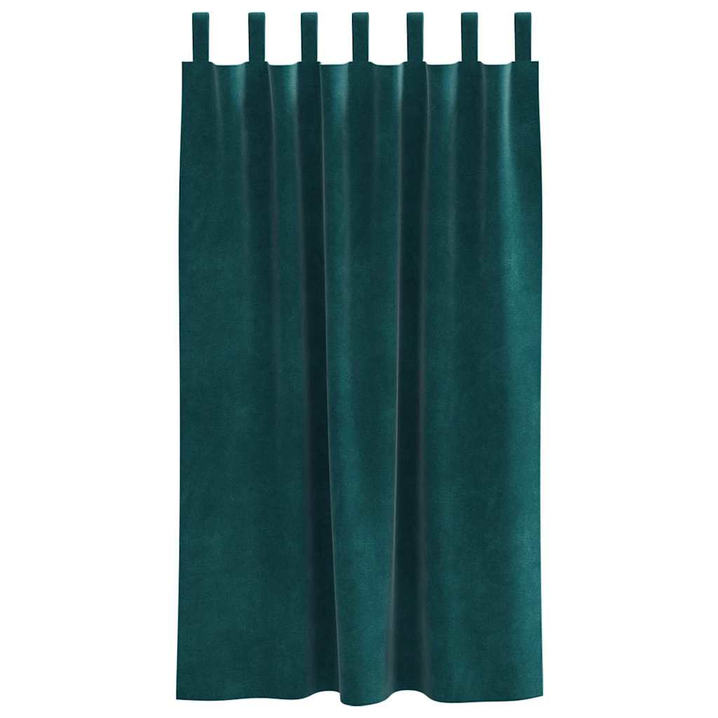 Tende oscuranti 2 pcs Verde Scuro 140 x 175 cm Velluto