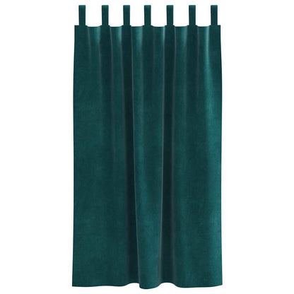 Tende oscuranti 2 pcs Verde Scuro 140 x 175 cm Velluto