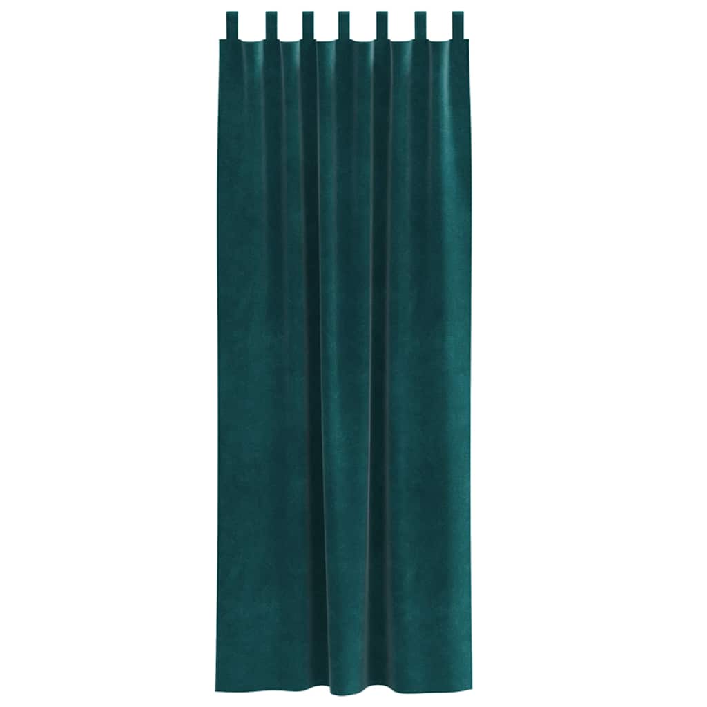 Tende oscuranti 2 pcs Verde Scuro 140 x 225 cm Velluto | homemem39