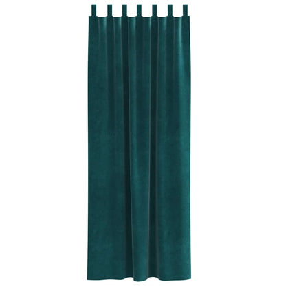 Tende oscuranti 2 pcs Verde Scuro 140 x 225 cm Velluto | homemem39