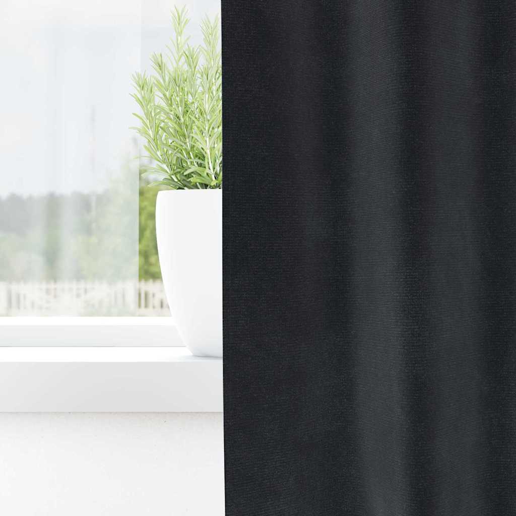 Tende oscuranti 2 pcs Grigio scuro 140 x 175 cm Velluto | homemem39