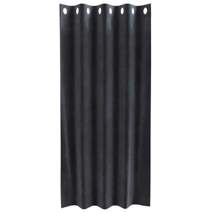 Tende oscuranti 2 pcs Grigio scuro 140 x 175 cm Velluto | homemem39