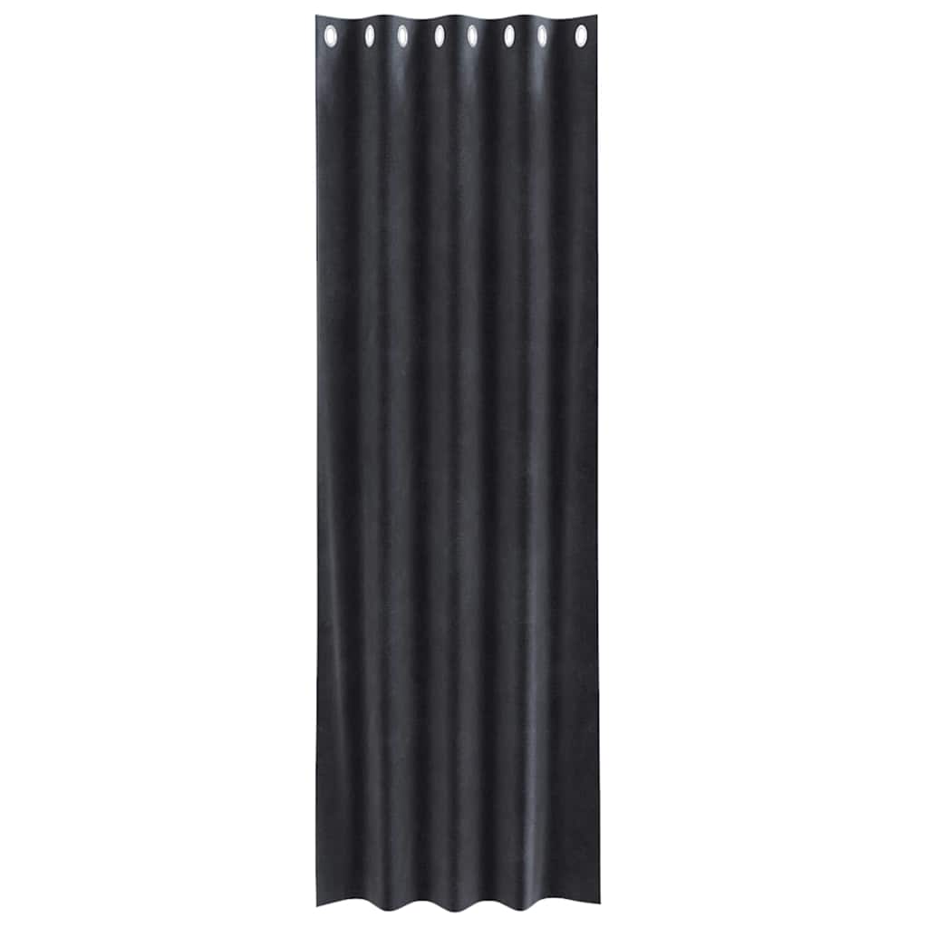 Tende oscuranti 2 pcs Grigio scuro 140 x 225 cm Velluto | homemem39