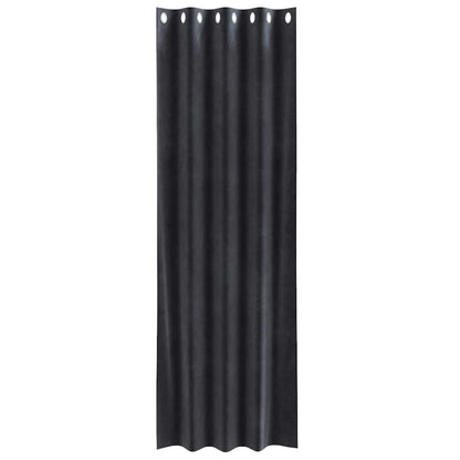 Tende oscuranti 2 pcs Grigio scuro 140 x 225 cm Velluto | homemem39