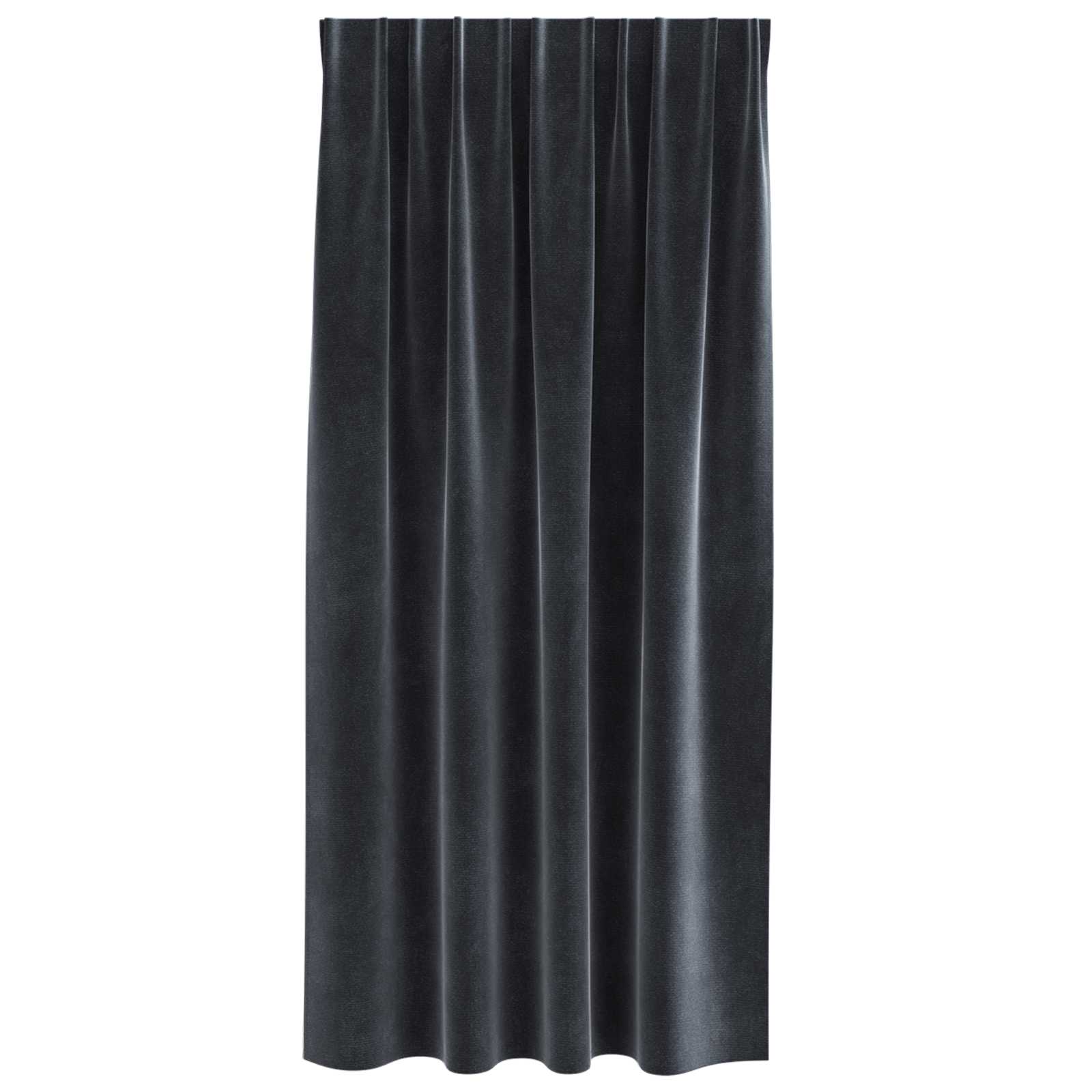 Tende oscuranti 2 pcs Grigio scuro 140 x 175 cm Velluto | homemem39