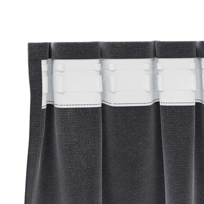 Tende oscuranti 2 pcs Grigio scuro 140 x 245 cm Velluto | homemem39
