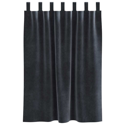 Tende oscuranti 2 pcs Grigio scuro 140 x 140 cm Velluto | homemem39