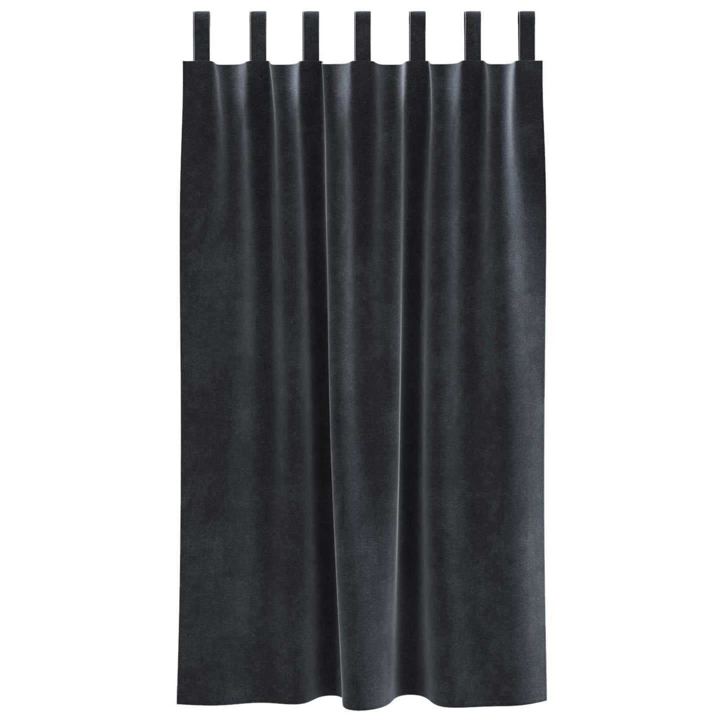 Tende oscuranti 2 pcs Grigio scuro 140 x 175 cm Velluto | homemem39