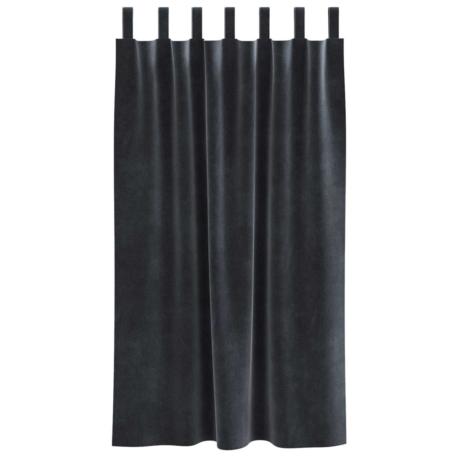 Tende oscuranti 2 pcs Grigio scuro 140 x 175 cm Velluto | homemem39