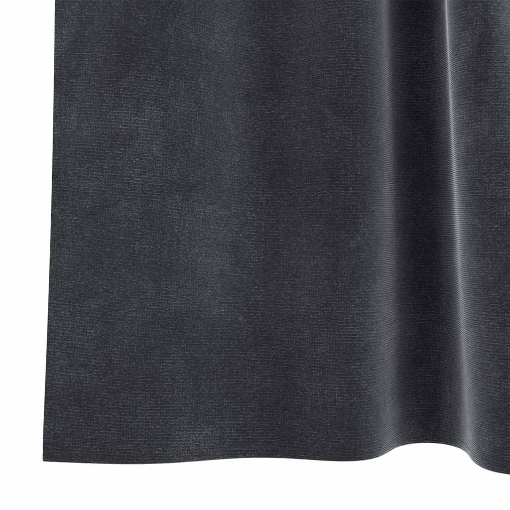 Tende oscuranti 2 pcs Grigio scuro 140 x 225 cm Velluto | homemem39