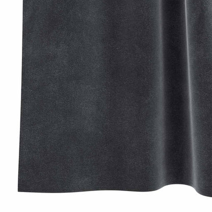 Tende oscuranti 2 pcs Grigio scuro 140 x 225 cm Velluto | homemem39
