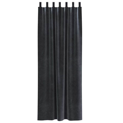 Tende oscuranti 2 pcs Grigio scuro 140 x 245 cm Velluto | homemem39