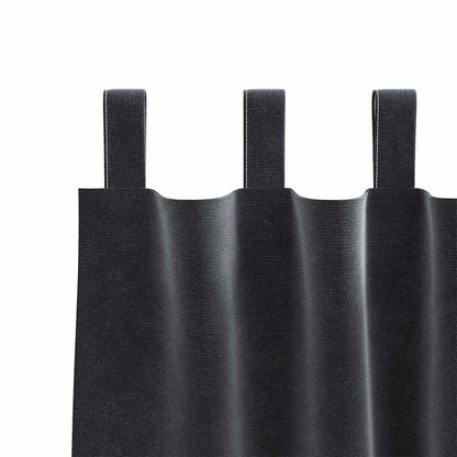 Tende oscuranti 2 pcs Grigio scuro 140 x 260 cm Velluto | homemem39