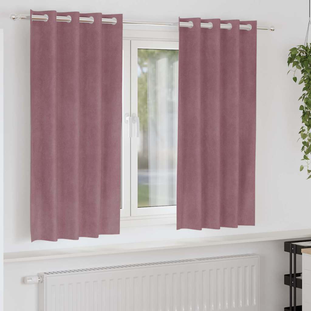 Tende oscuranti 2 pcs Rosa scuro 140 x 175 cm Velluto
