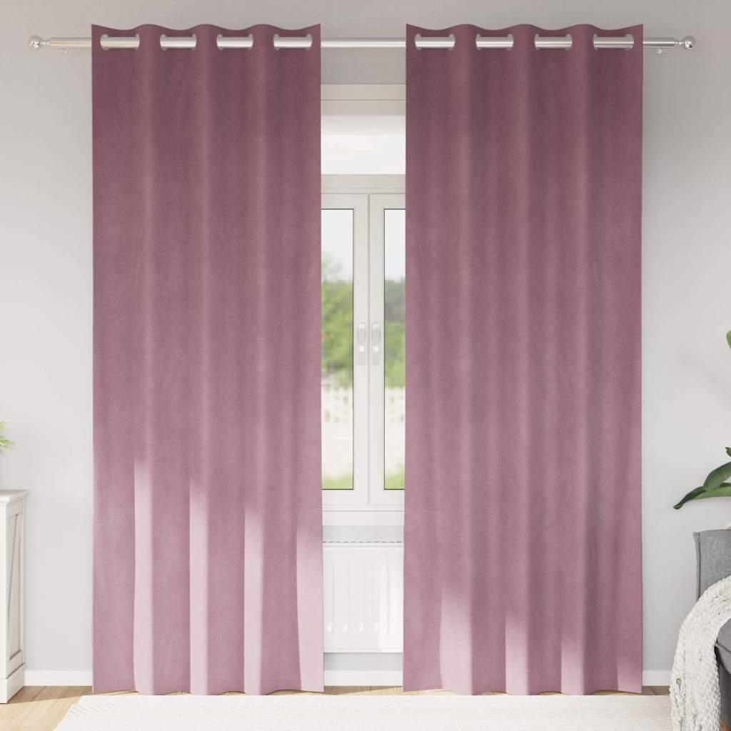 Tende oscuranti 2 pcs Rosa scuro 140 x 225 cm Velluto