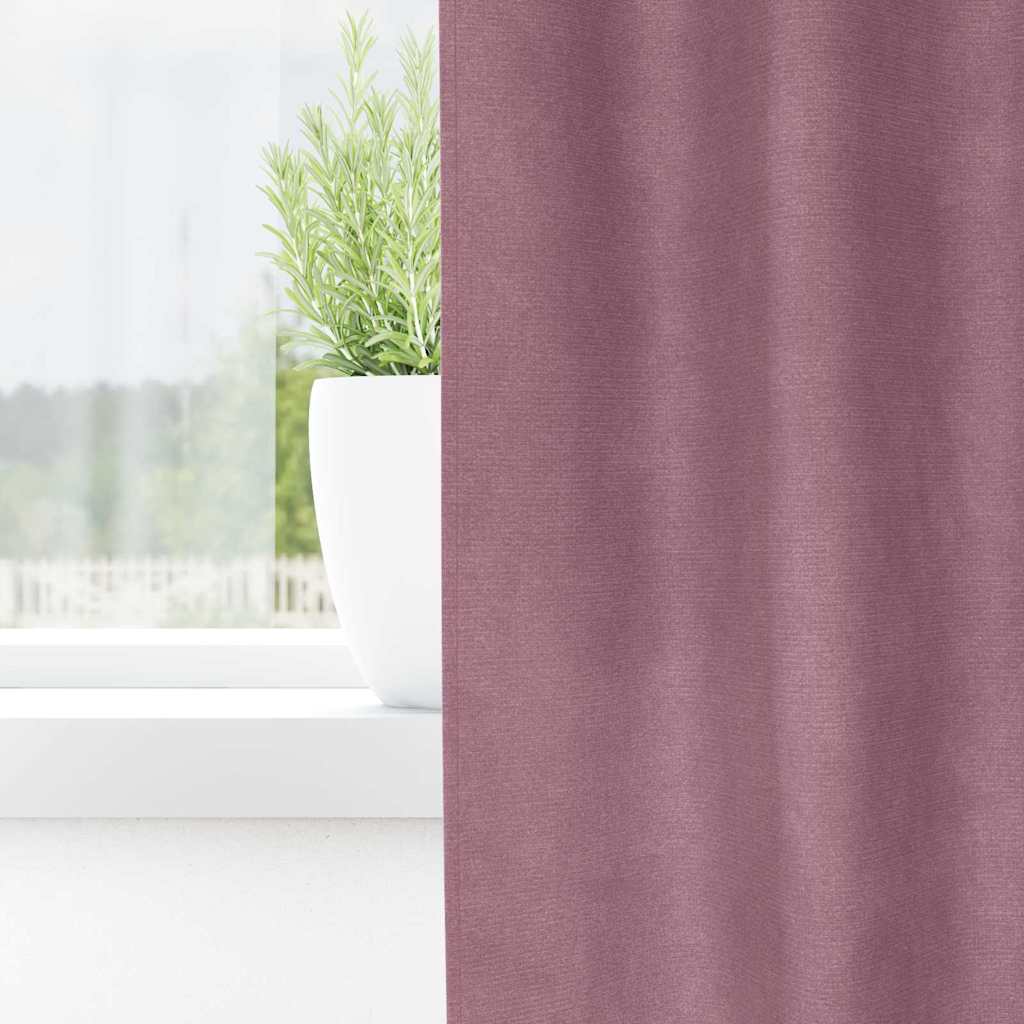Tende oscuranti 2 pcs Rosa scuro 140 x 245 cm Velluto | homemem39