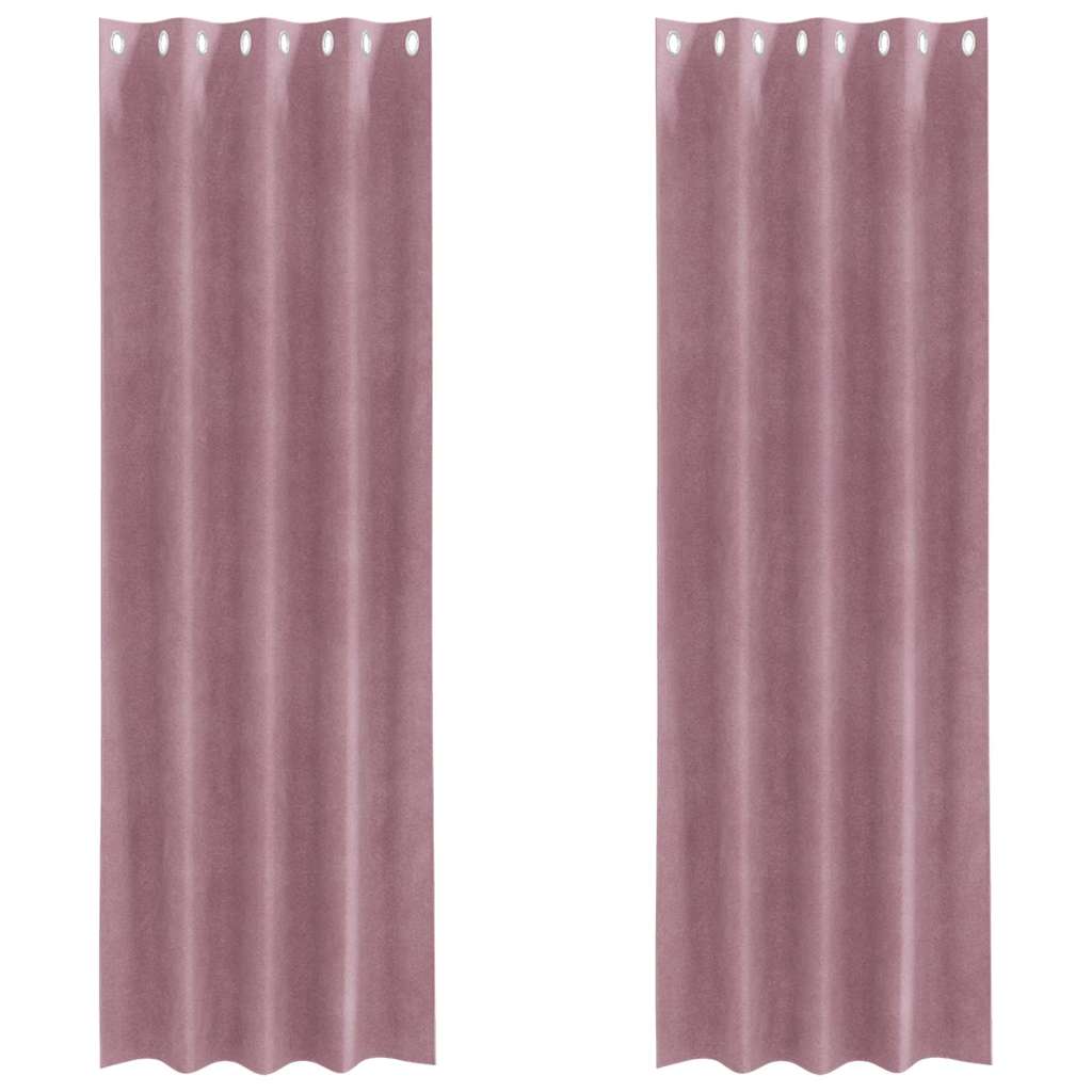 Tende oscuranti 2 pcs Rosa scuro 140 x 245 cm Velluto