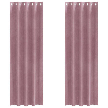 Tende oscuranti 2 pcs Rosa scuro 140 x 260 cm Velluto | homemem39
