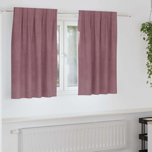 Tende oscuranti 2 pcs Rosa scuro 140 x 140 cm Velluto