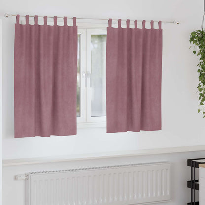 Tende oscuranti 2 pcs Rosa scuro 140 x 140 cm Velluto