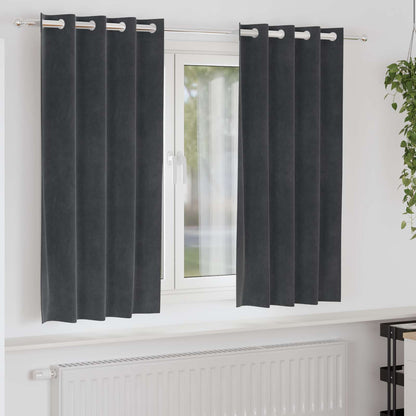 Tende oscuranti 2 pcs Grigio chiaro 140 x 175 cm Velluto | homemem39