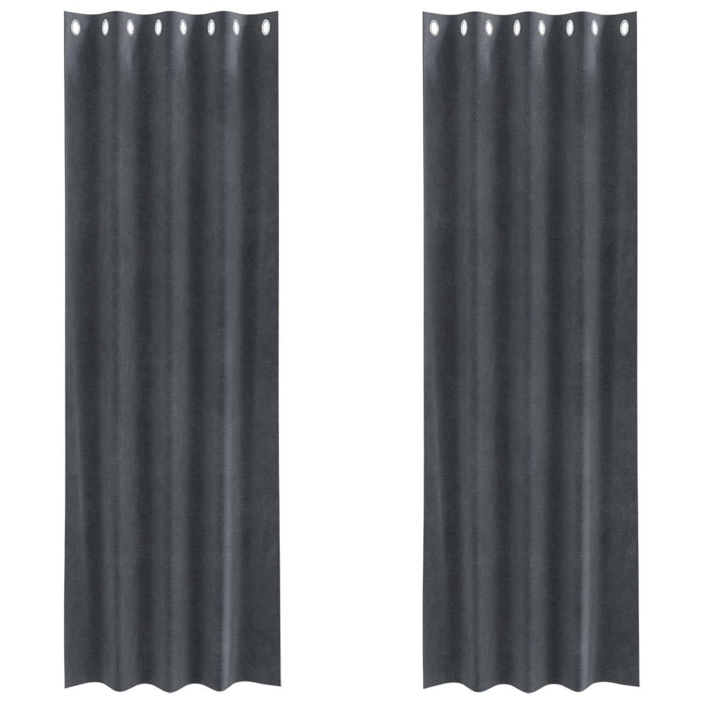Tende oscuranti 2 pcs Grigio chiaro 140 x 225 cm Velluto