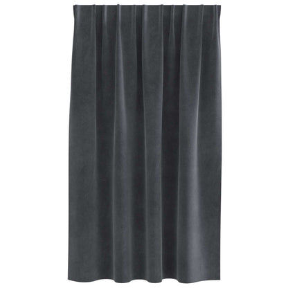 Tende oscuranti 2 pcs Grigio chiaro 140 x 140 cm Velluto