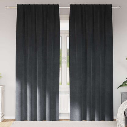 Tende oscuranti 2 pcs Grigio chiaro 140 x 225 cm Velluto | homemem39