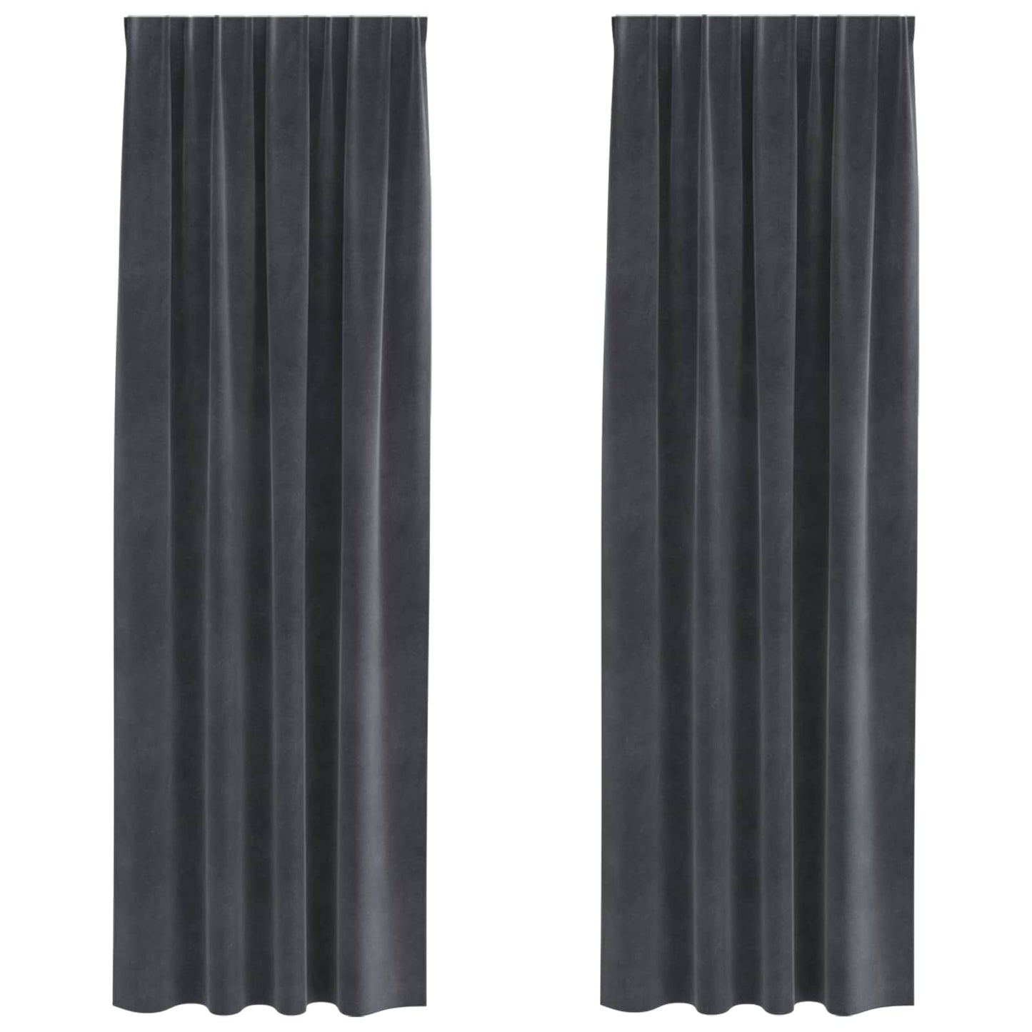 Tende oscuranti 2 pcs Grigio chiaro 140 x 260 cm Velluto | homemem39