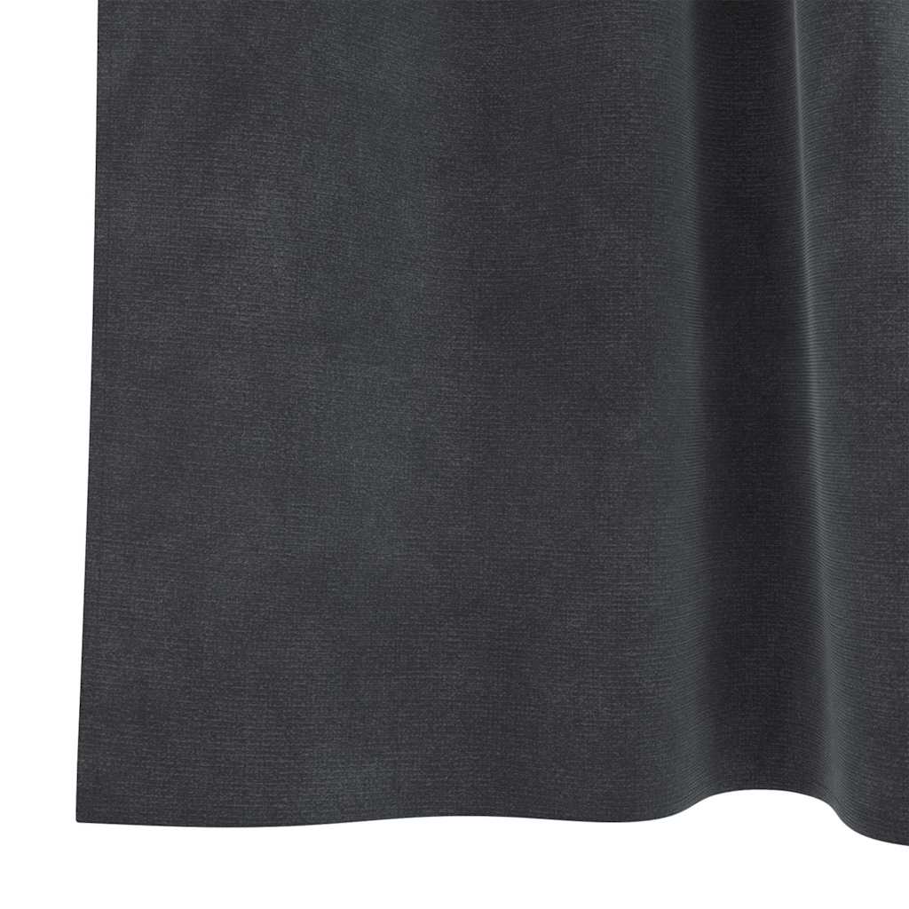 Tende oscuranti 2 pcs Grigio chiaro 140 x 140 cm Velluto | homemem39