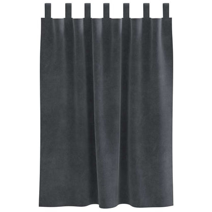 Tende oscuranti 2 pcs Grigio chiaro 140 x 140 cm Velluto | homemem39