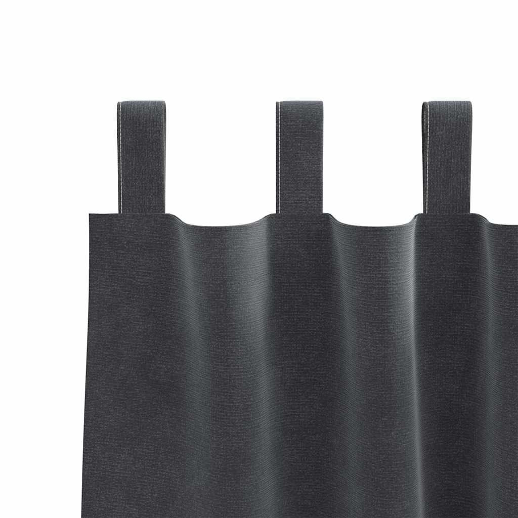 Tende oscuranti 2 pcs Grigio chiaro 140 x 175 cm Velluto | homemem39