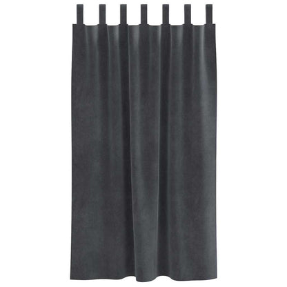 Tende oscuranti 2 pcs Grigio chiaro 140 x 175 cm Velluto | homemem39