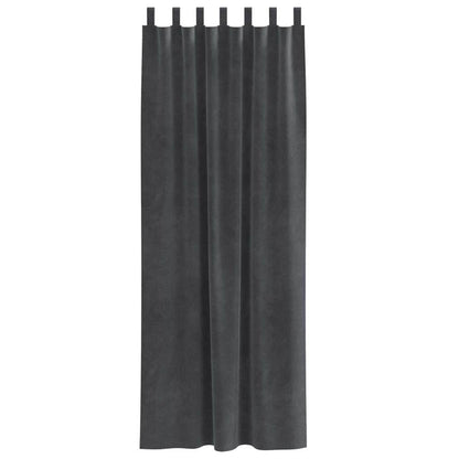 Tende oscuranti 2 pcs Grigio chiaro 140 x 225 cm Velluto | homemem39
