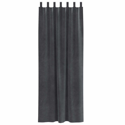 Tende oscuranti 2 pcs Grigio chiaro 140 x 245 cm Velluto | homemem39