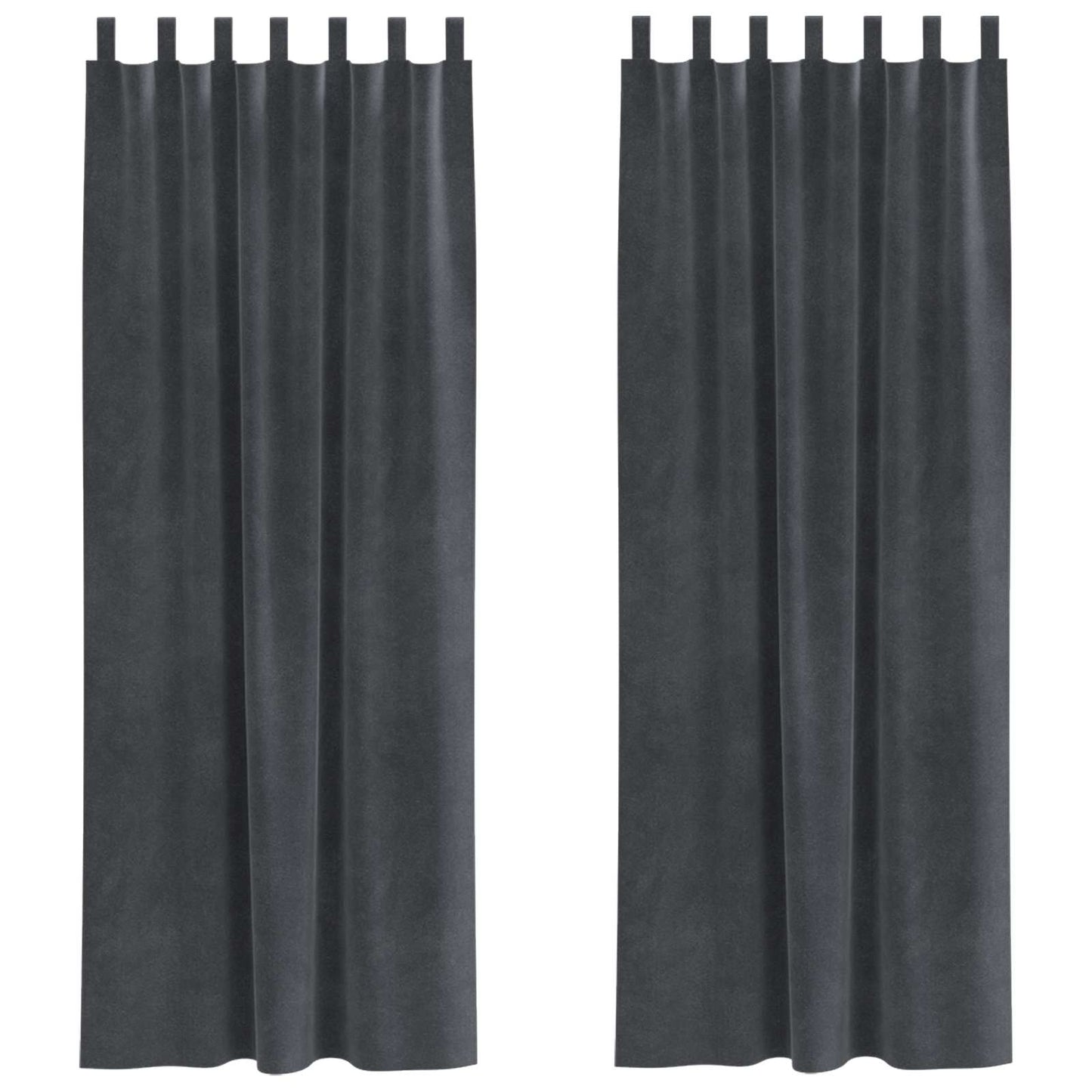Tende oscuranti 2 pcs Grigio chiaro 140 x 260 cm Velluto | homemem39