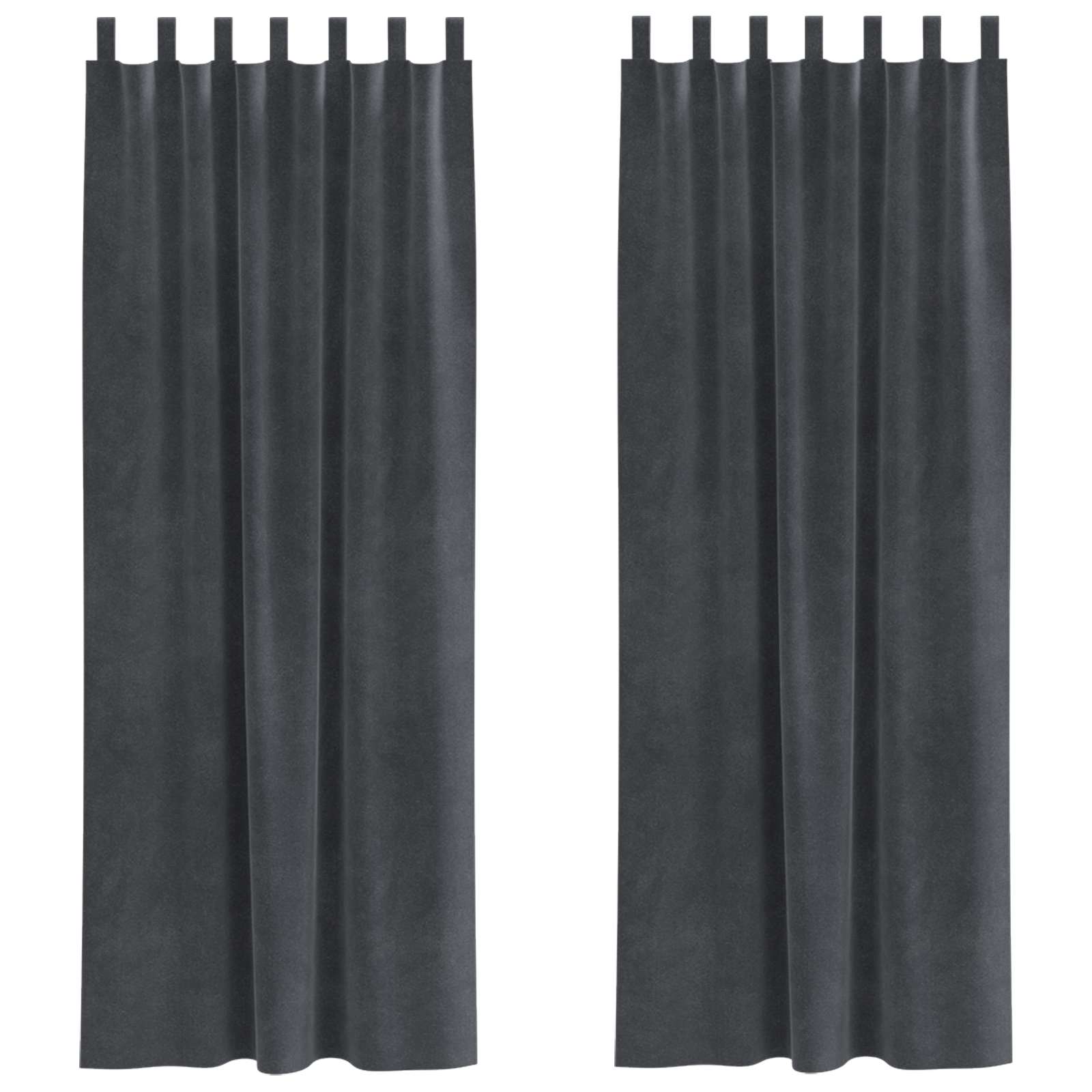Tende oscuranti 2 pcs Grigio chiaro 140 x 260 cm Velluto | homemem39