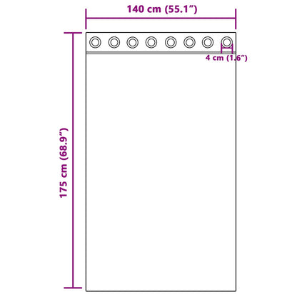 Tende oscuranti 2 pcs Giallo senape 140 x 175 cm Velluto