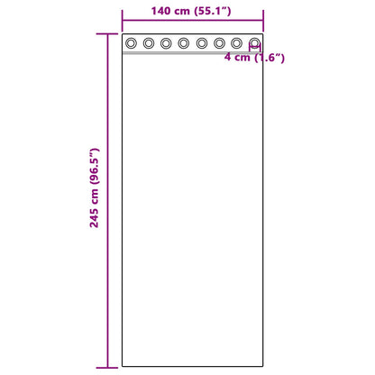 Tende oscuranti 2 pcs Giallo senape 140 x 245 cm Velluto
