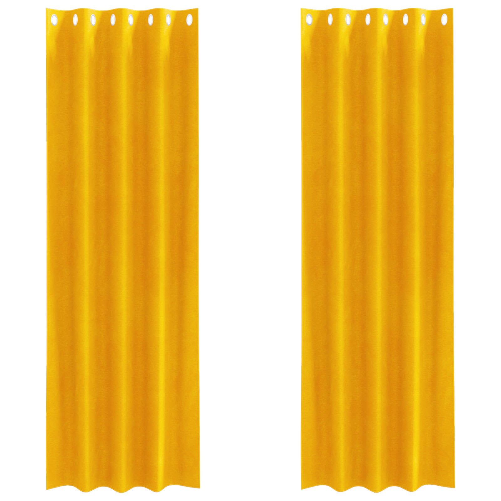 Tende oscuranti 2 pcs Giallo senape 140 x 260 cm Velluto | homemem39