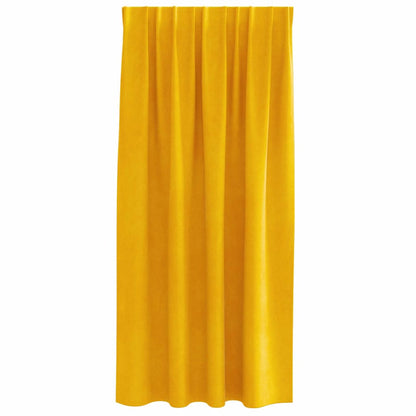 Tende oscuranti 2 pcs Giallo senape 140 x 175 cm Velluto