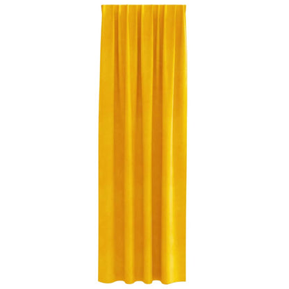 Tende oscuranti 2 pcs Giallo senape 140 x 260 cm Velluto | homemem39