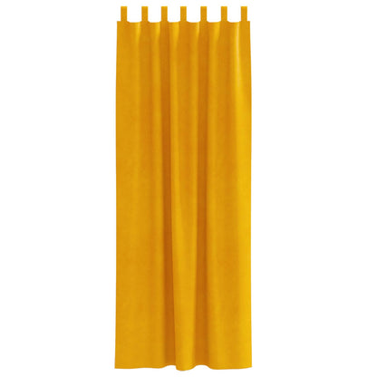 Tende oscuranti 2 pcs Giallo senape 140 x 225 cm Velluto