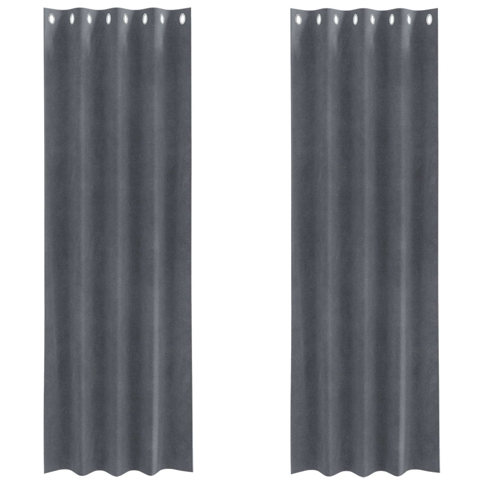 Tende oscuranti 2 pcs Grigio chiaro 140 x 245 cm Velluto | homemem39