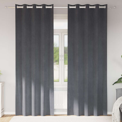 Tende oscuranti 2 pcs Grigio chiaro 140 x 260 cm Velluto
