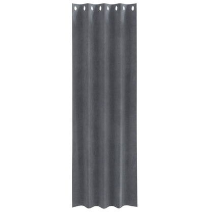 Tende oscuranti 2 pcs Grigio chiaro 140 x 260 cm Velluto | homemem39