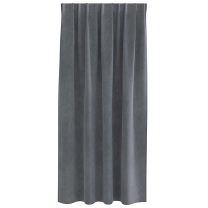 Tende oscuranti 2 pcs Grigio chiaro 140 x 175 cm Velluto | homemem39