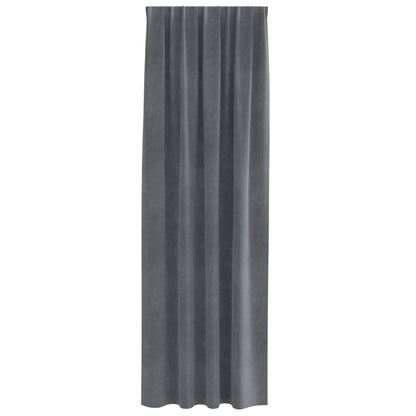 Tende oscuranti 2 pcs Grigio chiaro 140 x 225 cm Velluto | homemem39